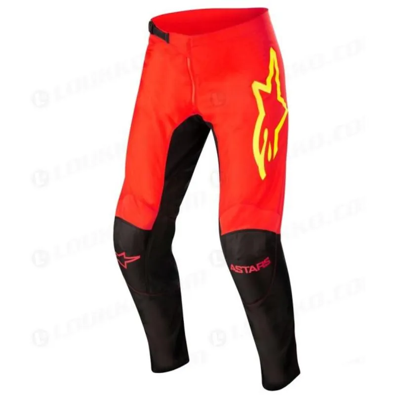 Premium Alpinestars | Crossbroek Fluid Tripple Zwart / Rood / Geel