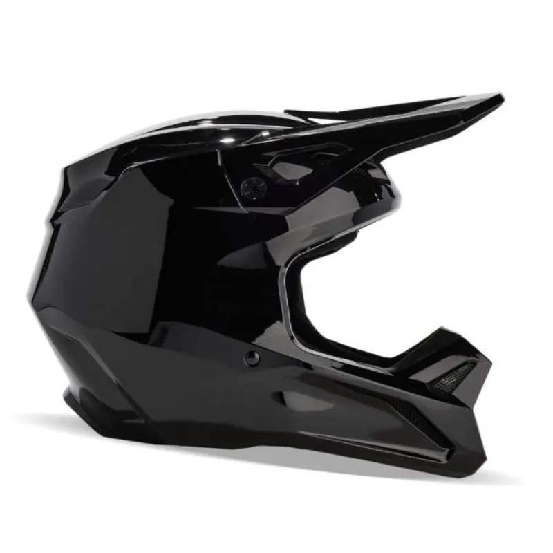 Aanbieding Fox | Crosshelm V1 SOLID Glans Zwart