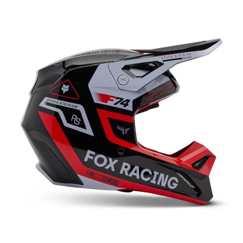 Veilige Betaling Fox | Jeugd Crosshelm V1 Race Spec Rood / Zwart