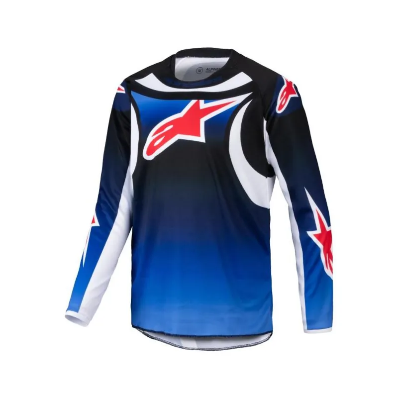 Alpinestars | Jeugd Cross Shirt Racer Wurx Blauw / Zwart Speciale Aanbieding
