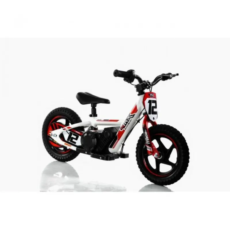 4MX | Elektrische Loopfiets Wit / Rood 12" Must-Have