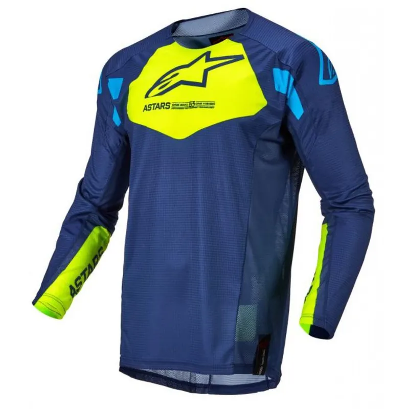 Alpinestars | Shirt Techstar Factory Blauw / Fluo Geel Beperkte Voorraad