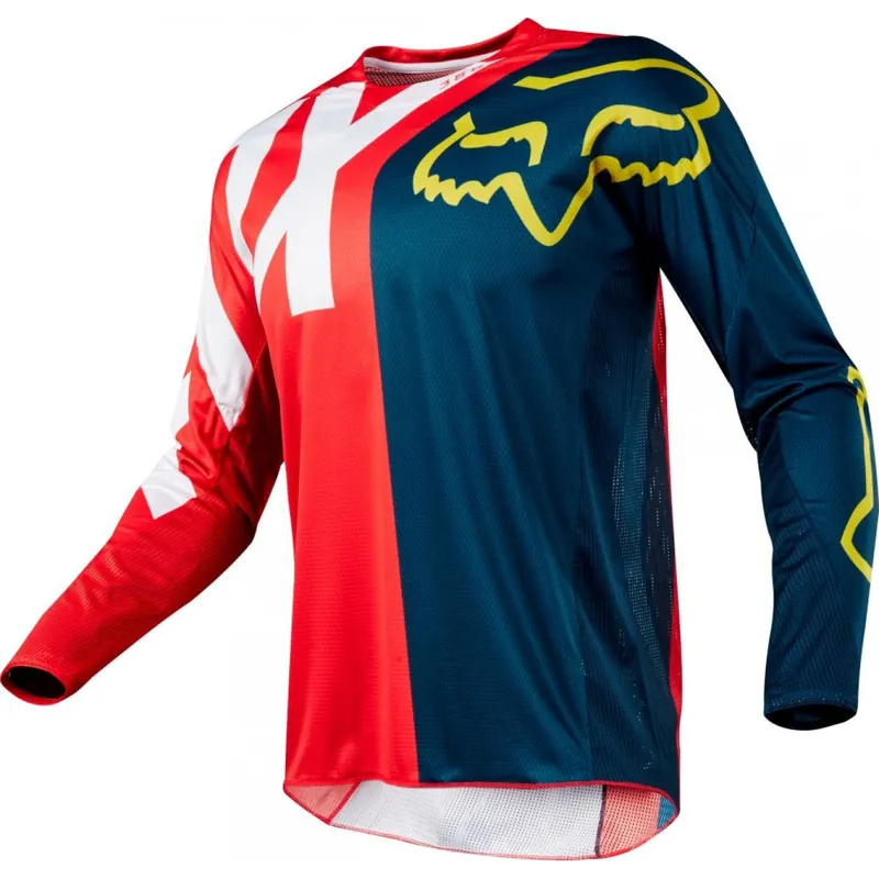 Fox | Jeugd Cross-shirt 360 PREME Blauw / Rood Direct Beschikbaar