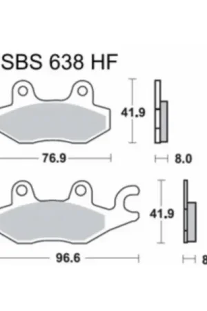 remblokset sbs voor past op filly, gpr, k-pipe, new dink, sento, silence, tzr 134hf Beperkte Voorraad