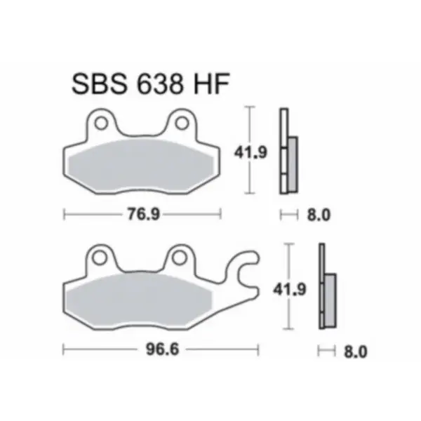 remblokset sbs voor past op filly, gpr, k-pipe, new dink, sento, silence, tzr 134hf Beperkte Voorraad