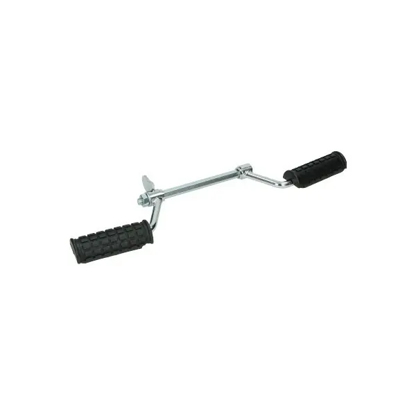 voetsteunbeugel + rubbers (made in EU) chroom past op macho, maxi Betrouwbaar