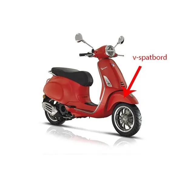 Uitverkoop voorspatbord Piaggio origineel mat rood 896/a past op primavera 1b006643000s8