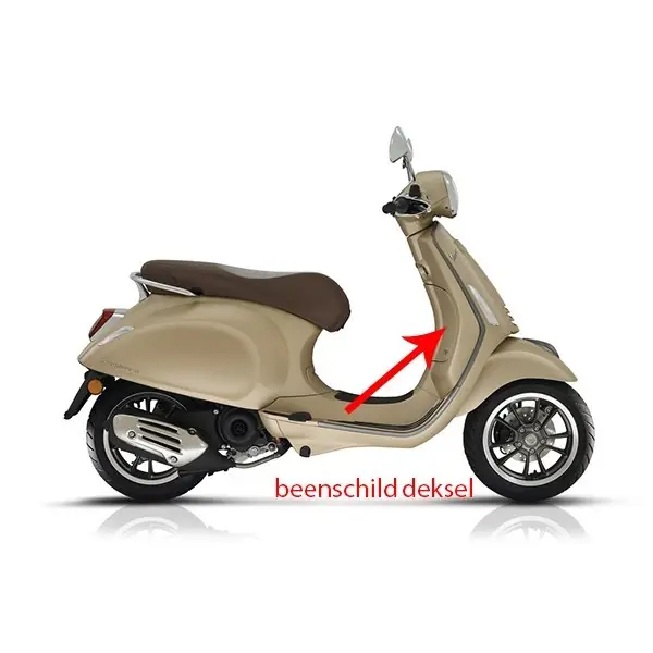 Hete Deal beenschild Piaggio origineel deksel matt beige 516/A past op primavera 67361800q9