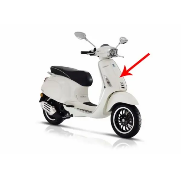 Premium voorscherm Piaggio origineel midden euro-4/5 wit monte 544 past op primavera rst, sprint 1b005209000br
