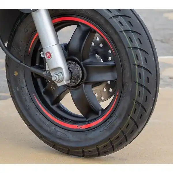 sticker Piaggio origineel wiel euro-2/4/5 (s) rood 2-delig past op zip 4t 2h003254 Gratis Verzending