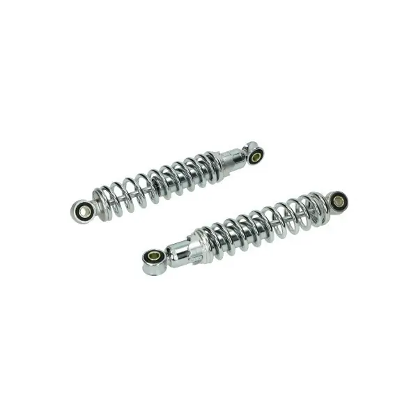 Laatste Kans schokbrekerset 240mm chroom past op citta, maxi, bromfiets vespa, tomos, univ