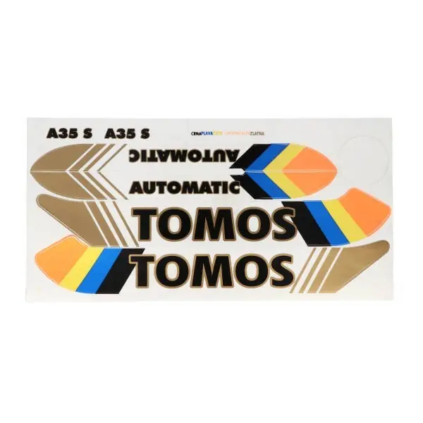 stickerset fluor past op a3, a35, tomos Exclusieve Aanbieding