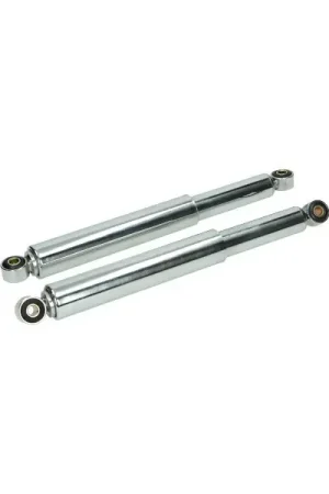 Aanbieding schokbrekerset dicht 350mm chroom past op bromfiets