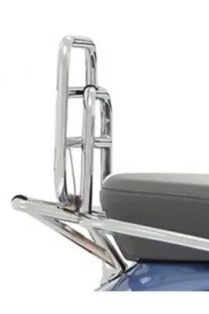 Achterdrager opklapbaar. Vespa Primavera / Sprint. Chroom . Imitatie. A-kwaliteit. Merkproduct