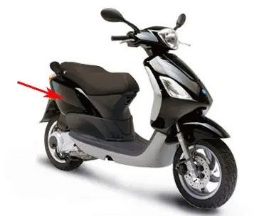 Aanbieding ** Niet meer leverbaar ** Zijscherm Links achter Piaggio Fly diverse kleuren.